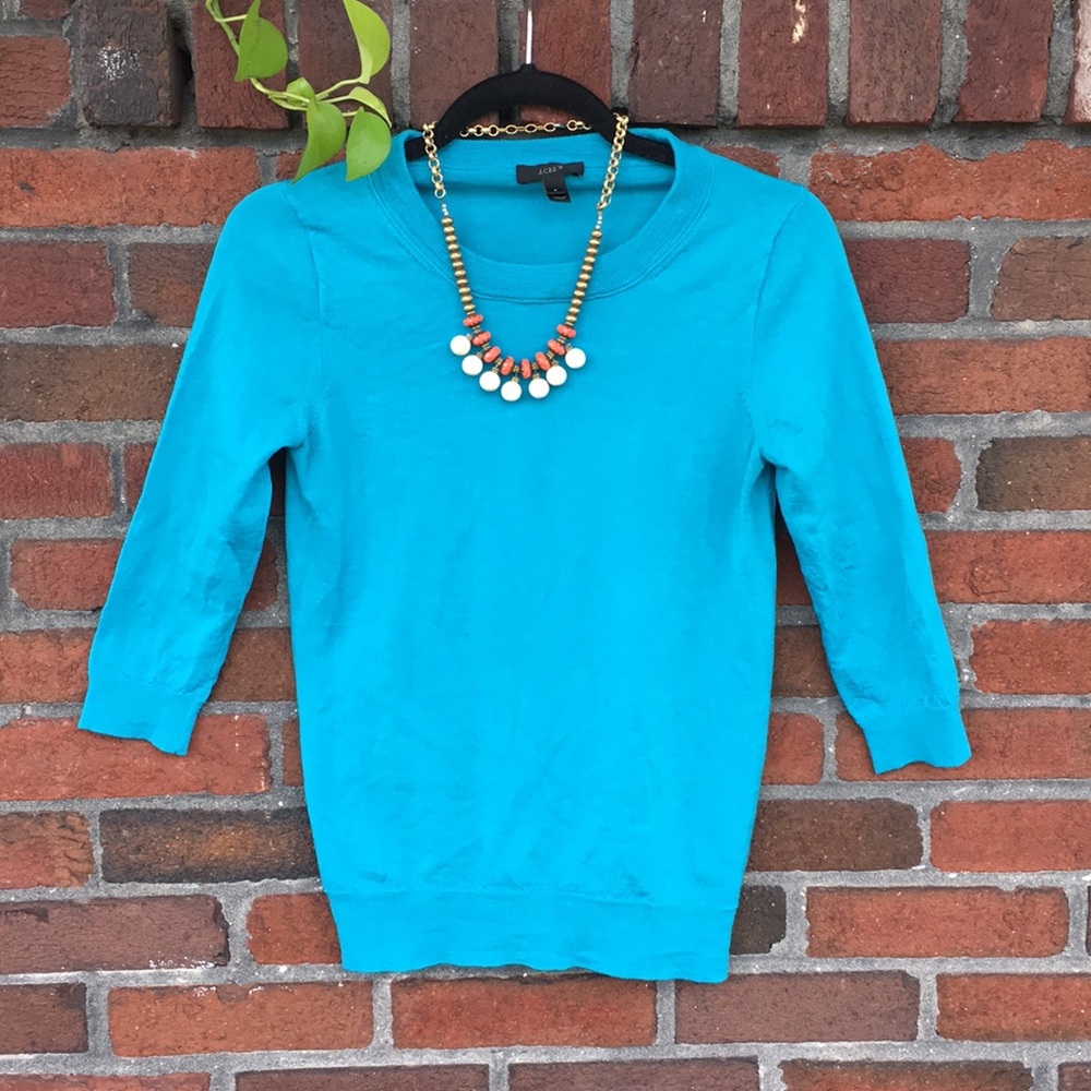 Turquoise, Light Weight J. Crew Sweater